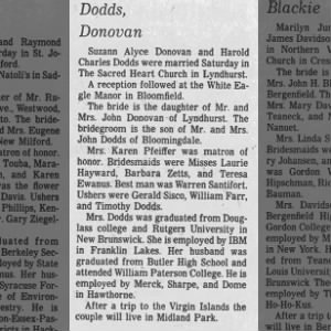 Marriage of Donovan / Dodds