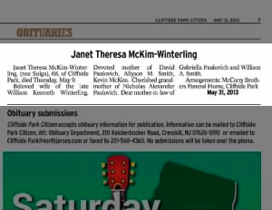 Obituary for Janet Theresa McKim-Winterling