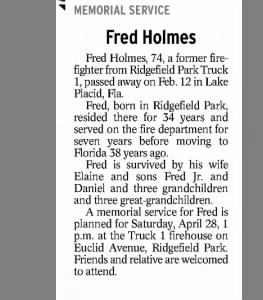 Fred Holmes Obituary 