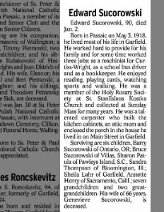 Obituary for Edward Sucorowski