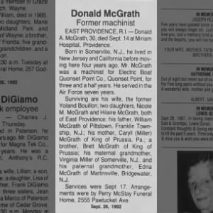 Obituary for Donald A. McGrath