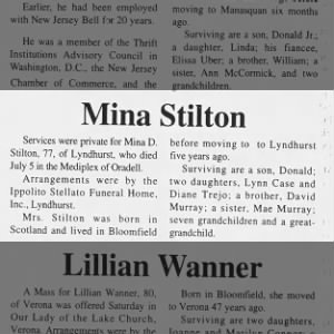 Obituary for Mina D. Stilton