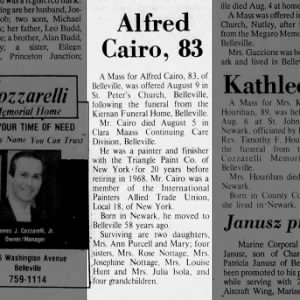 Obituary for Alfred Cairo