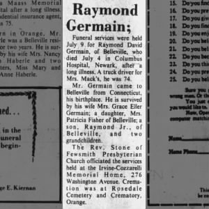 Obituary for Raymond David Germain